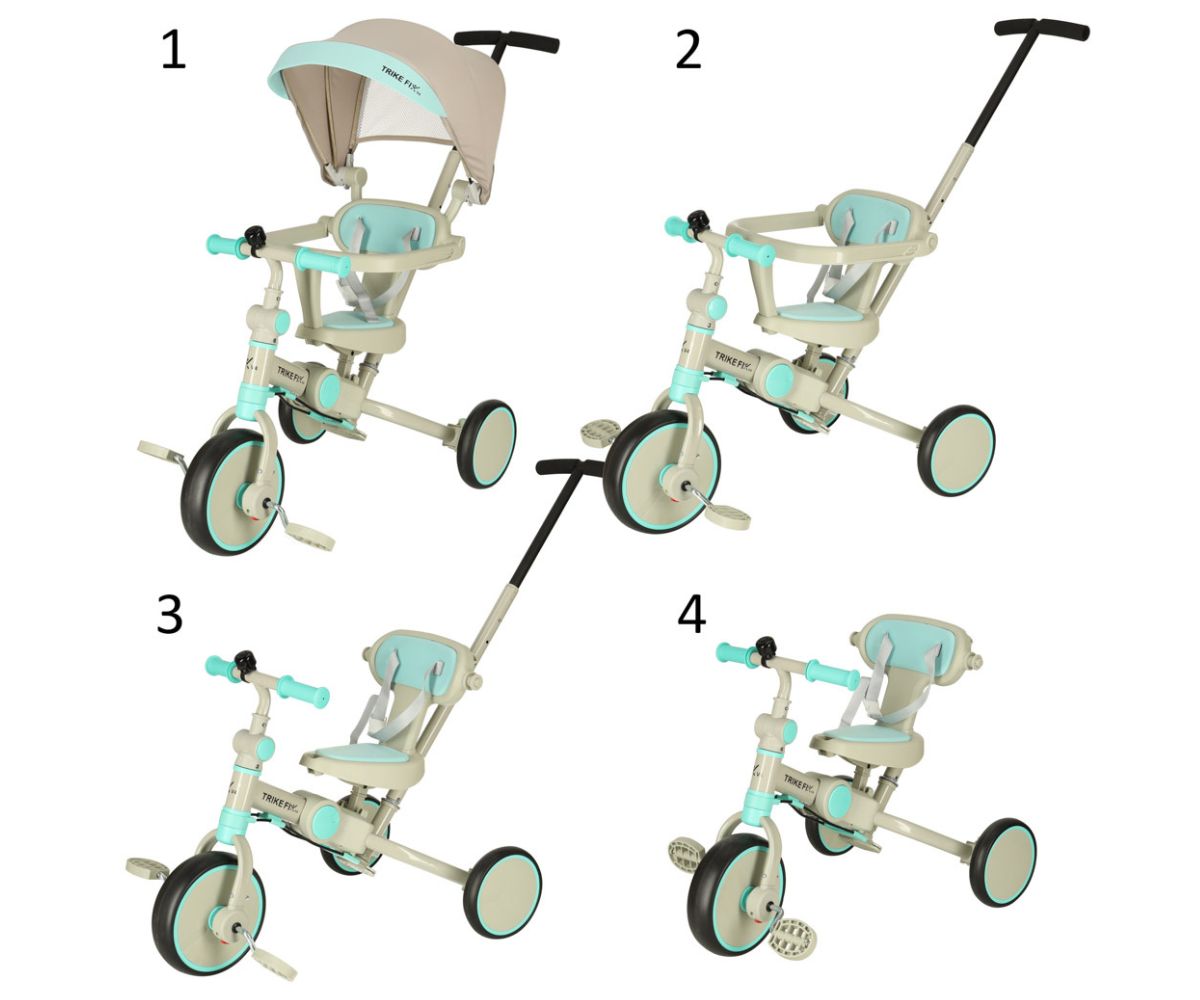 Trike Fix V4 kolmerattaline jalgratas varikatusega, hall-sinine