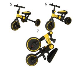 Trike Fix V4 kolmerattaline jalgratas varikatusega, must-kollane