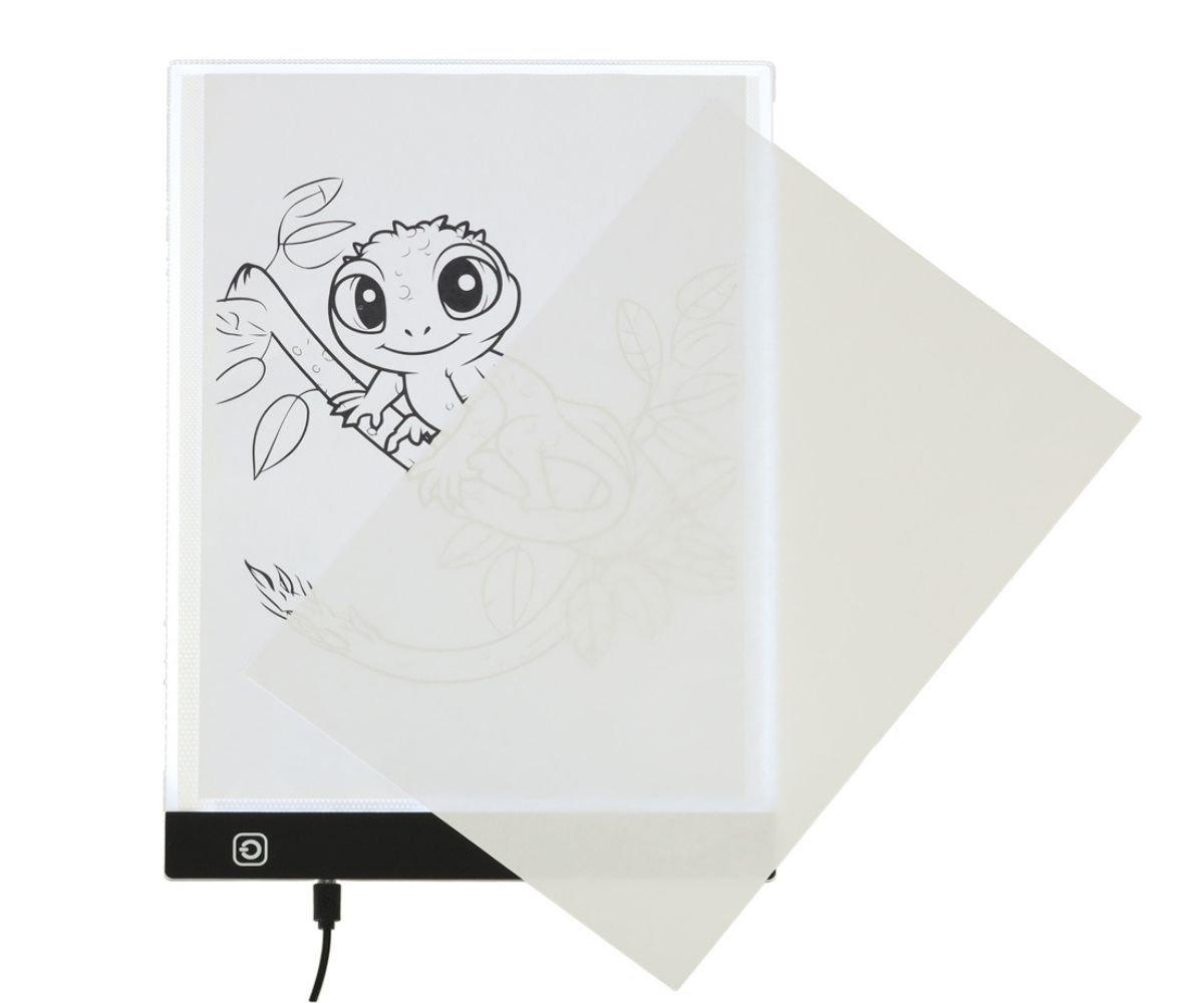 LED-valgustusega joonistusplaat A4