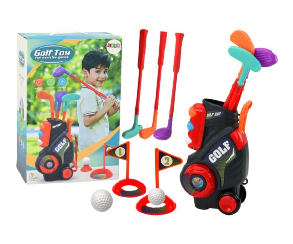 Laste minigolfikomplekt + ratastega golfikäru