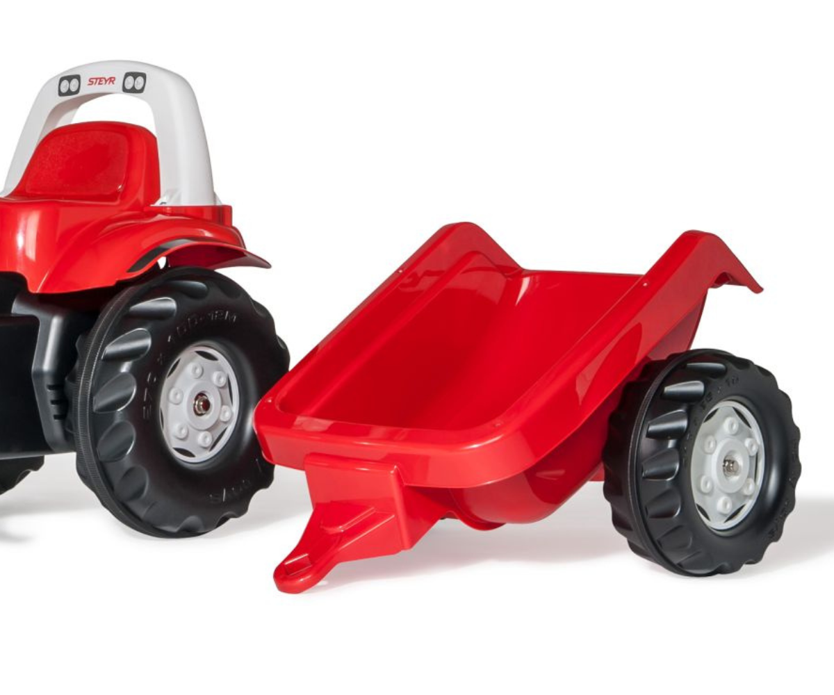 Steyr 6165 CVT pedaalidega laste traktor esikopa ja haagisega.