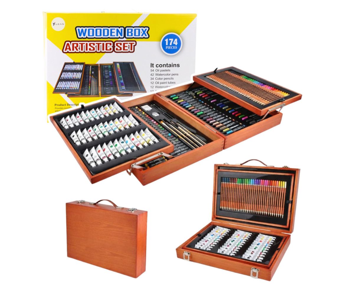 Ülisuur kunstitarvikute komplekt 174-osaline