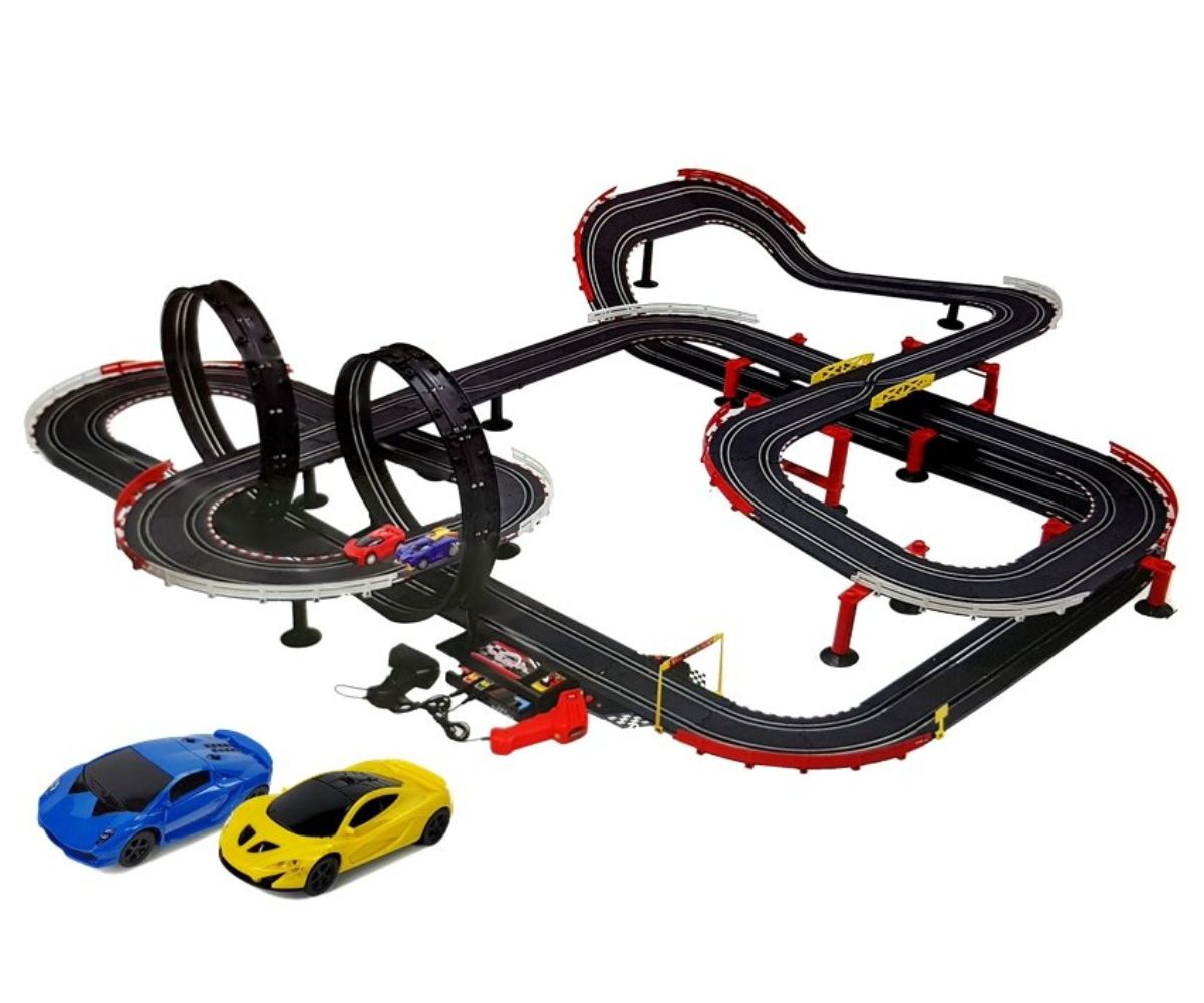 Võidusõidukomplekt autorada Turbo, 2 autot + 2 pulti