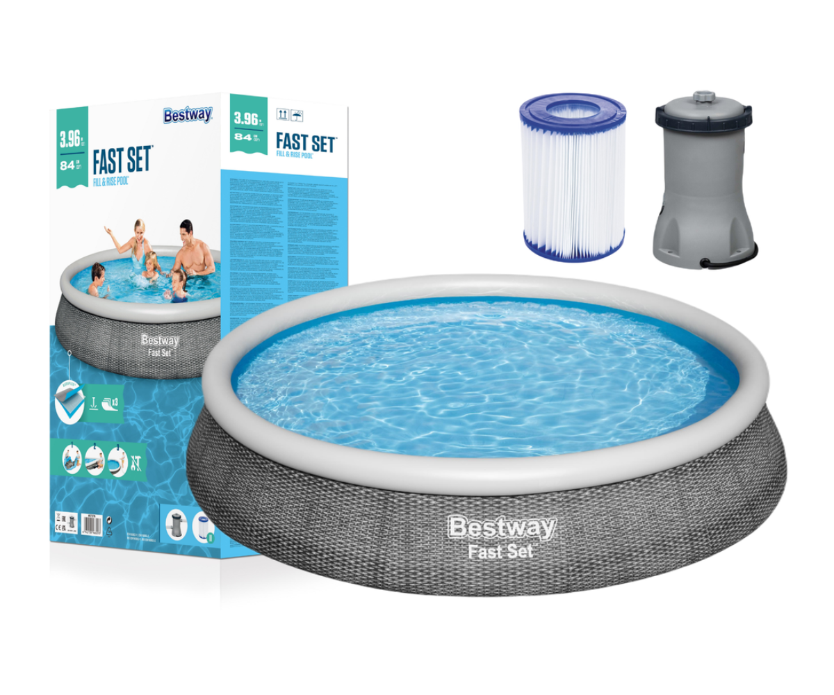 Välibassein filterpumbaga Fast Set 396x84cm, Bestway