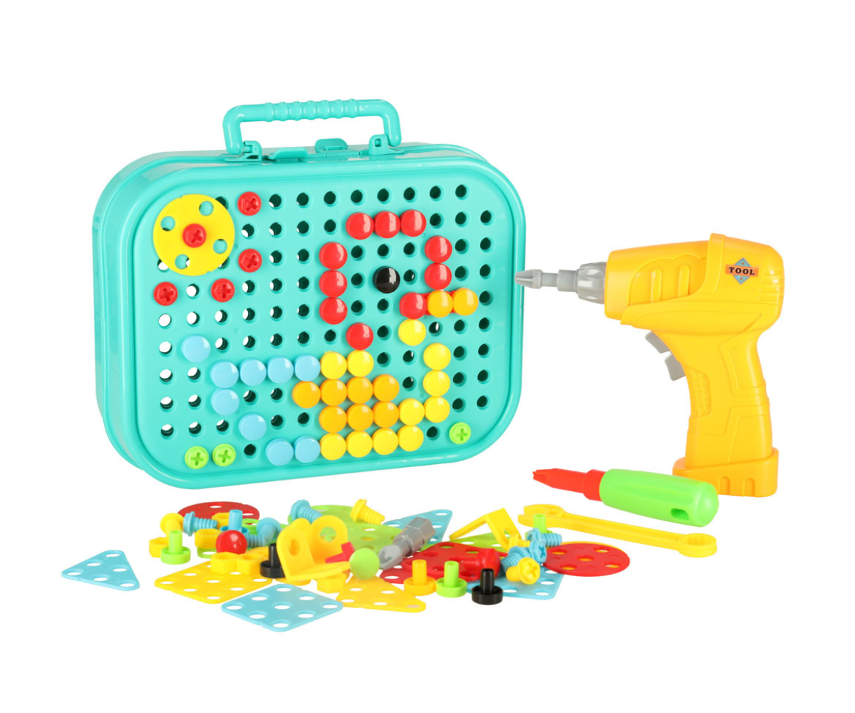 Ehituskonstruktor kohvris, sinine