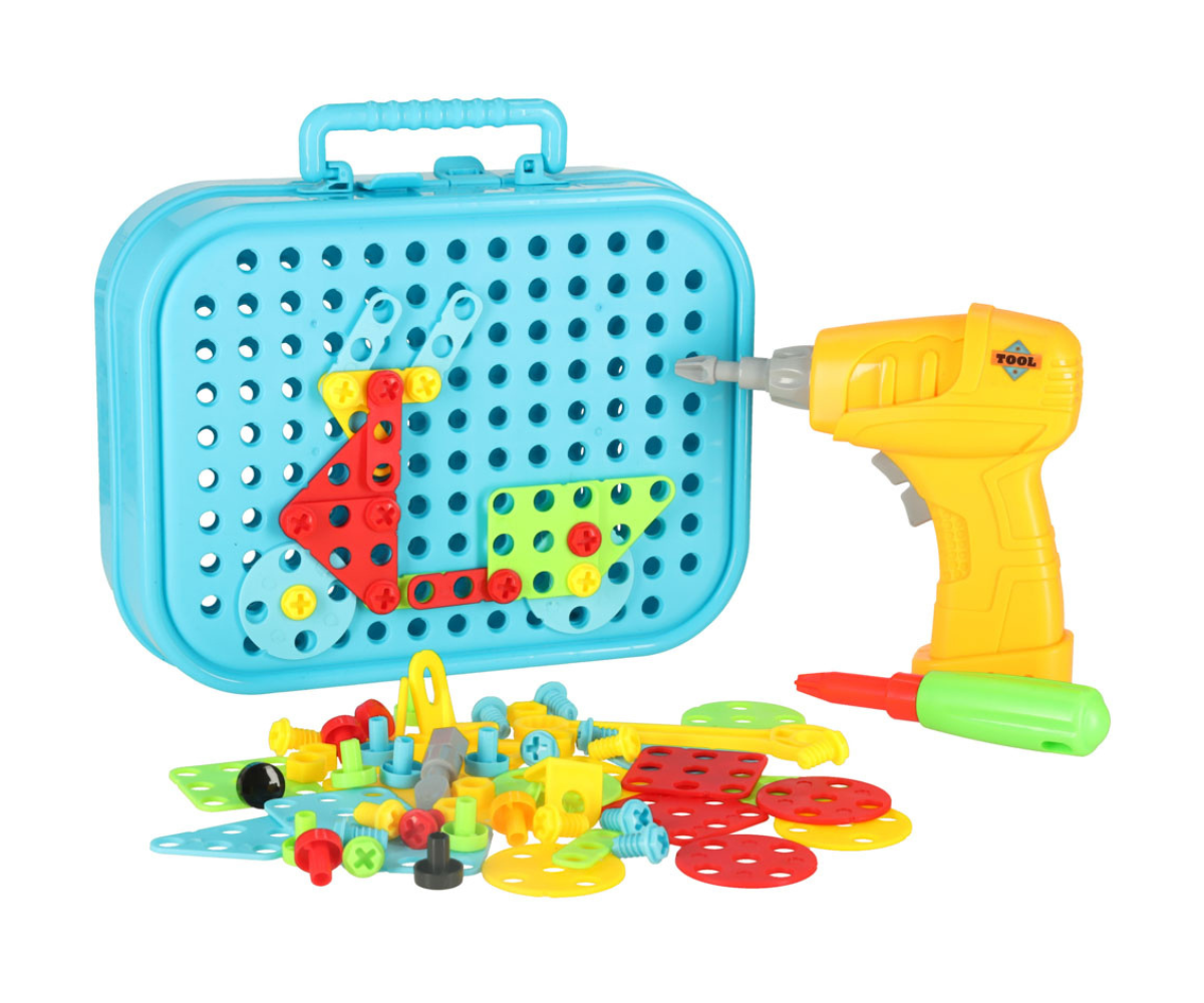 Ehituskonstruktor kohvris, sinine