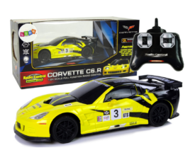 Sportauto Corvette puldiga 18cm, kollane