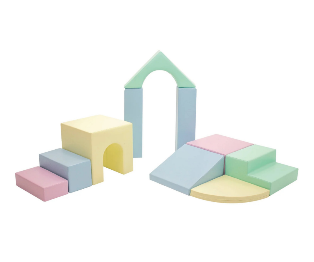 IGLU pehmete mänguklotside komplekt Baby Gym - Light Pastel