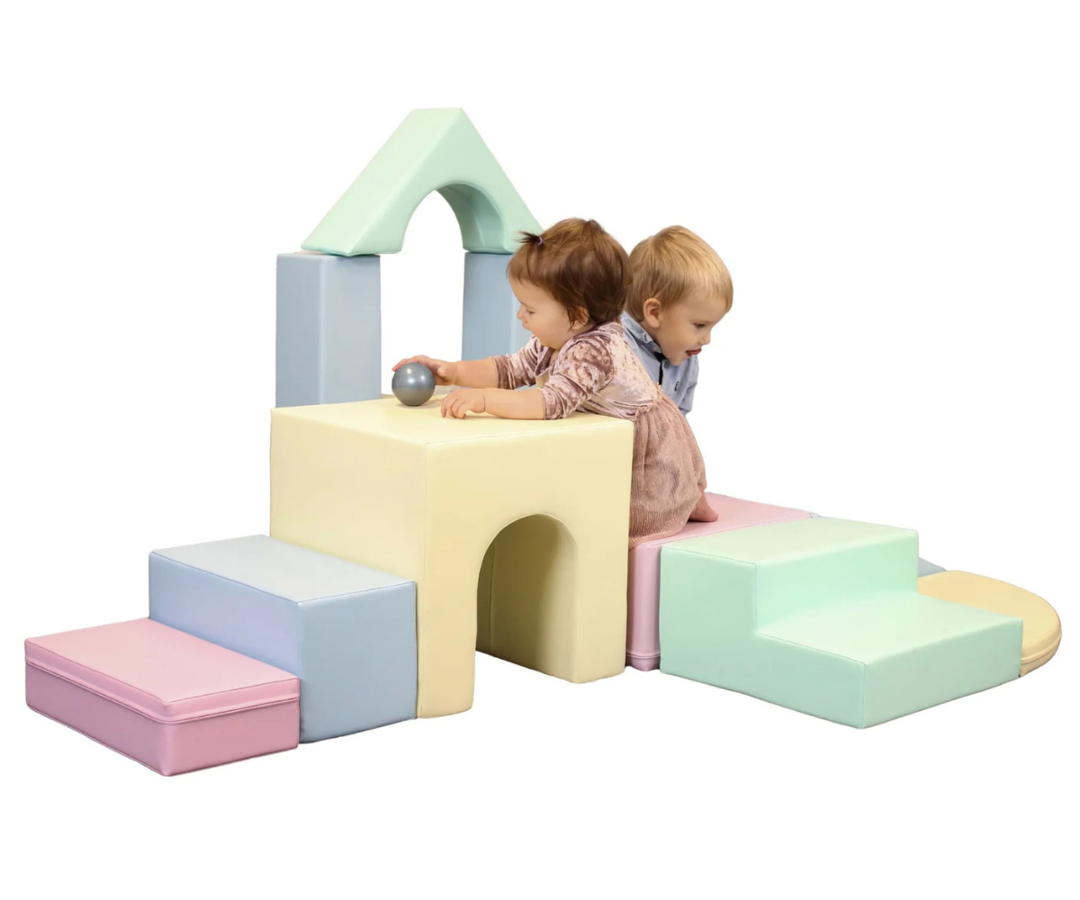 IGLU pehmete mänguklotside komplekt Baby Gym - Light Pastel