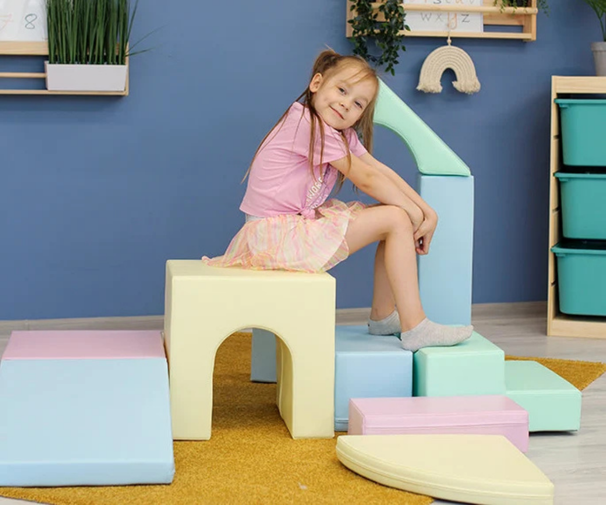 IGLU pehmete mänguklotside komplekt Baby Gym - Light Pastel