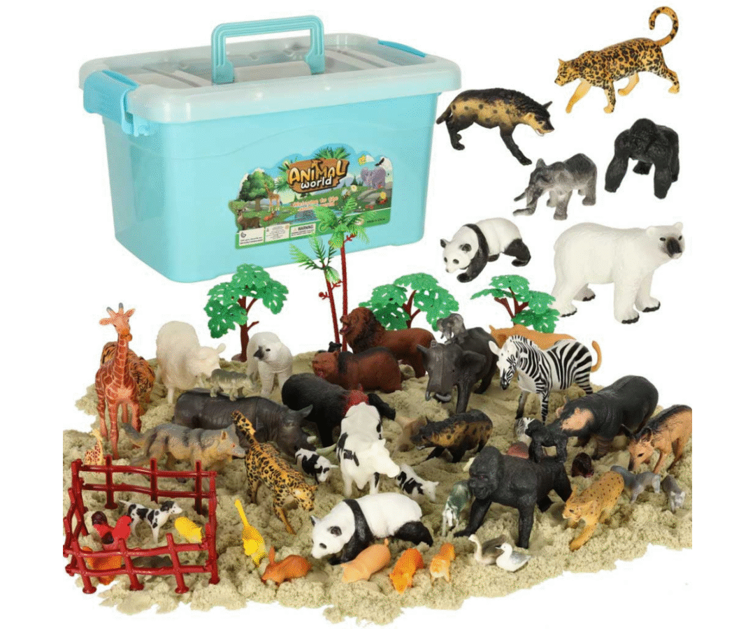 Loomade figuuride komplekt Zoo & Farm - 59 osa