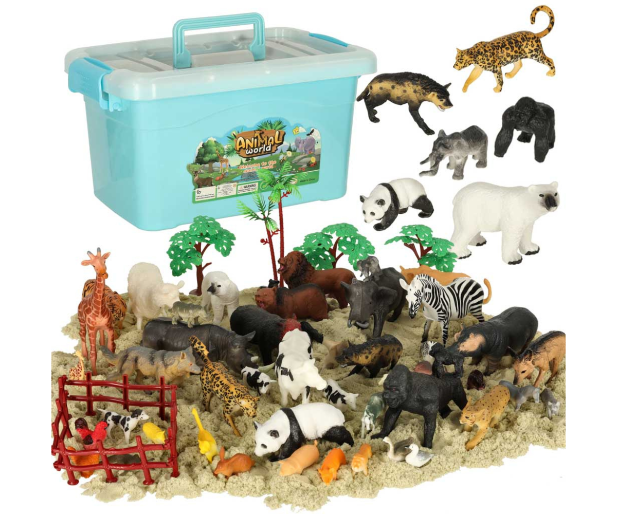 Loomade figuuride komplekt Zoo & Farm - 59 osa