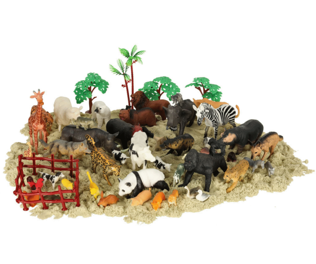 Loomade figuuride komplekt Zoo & Farm - 59 osa