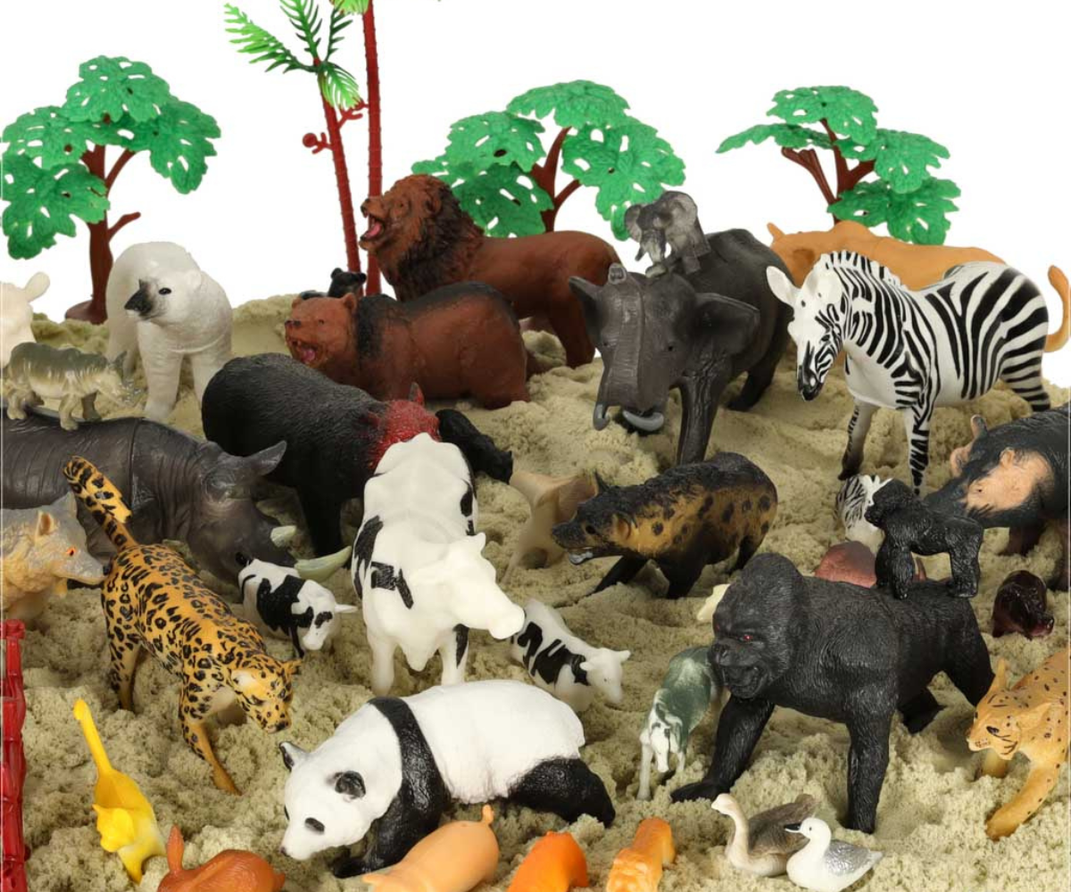Loomade figuuride komplekt Zoo & Farm - 59 osa
