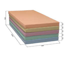 Pehme võimlemismatt 5tk (100x50x5cm) IGLU heledad värvid