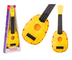 Ukulele minikitarr 4 keelt, kollane ananass