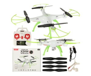 Droon SYMA X5HW 2.4GHz RC Wi-Fi kaameraga, valge