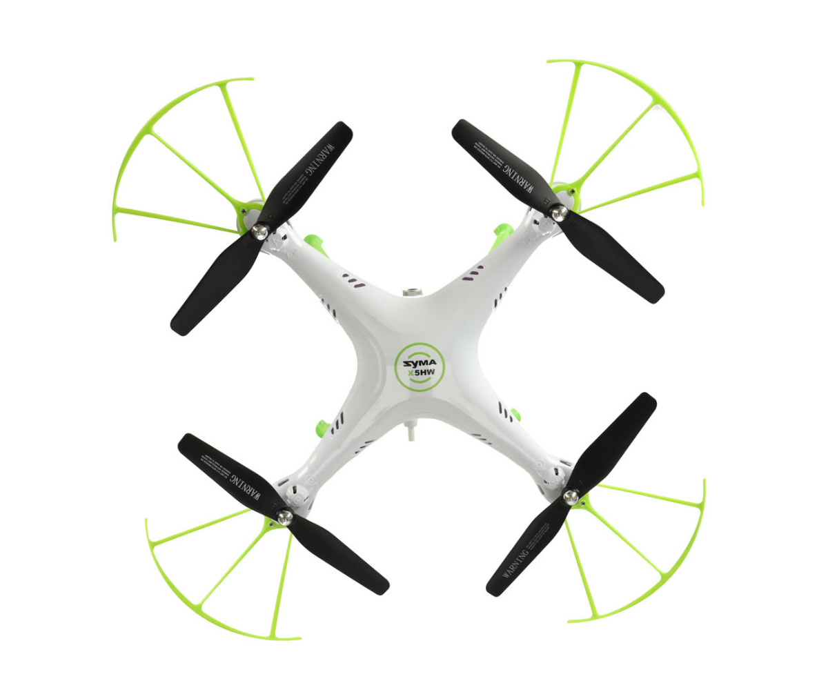 Droon SYMA X5HW 2.4GHz RC Wi-Fi kaameraga, valge