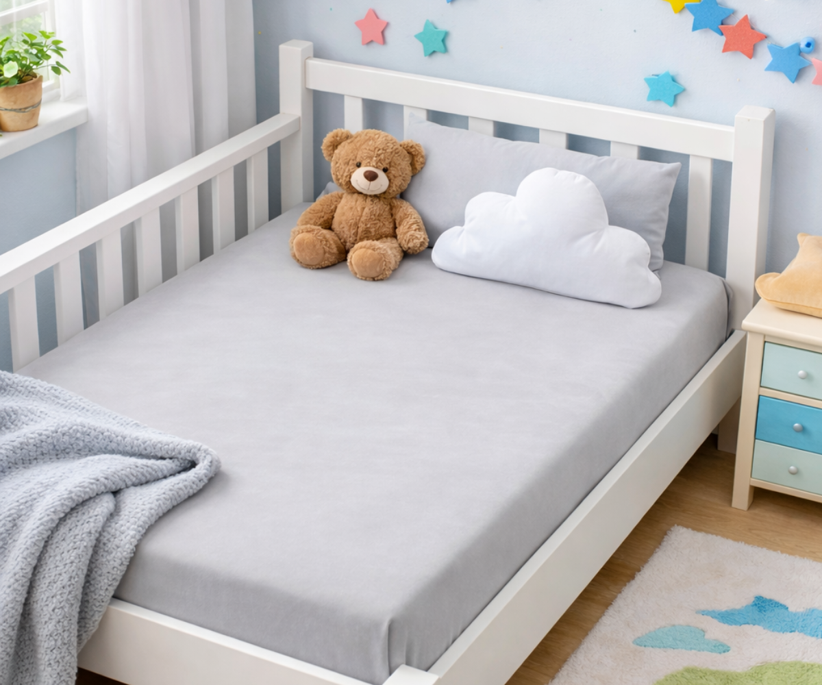 Puuvillane kummiga voodilina lastevoolile, OEKO-TEX sertifikaadiga