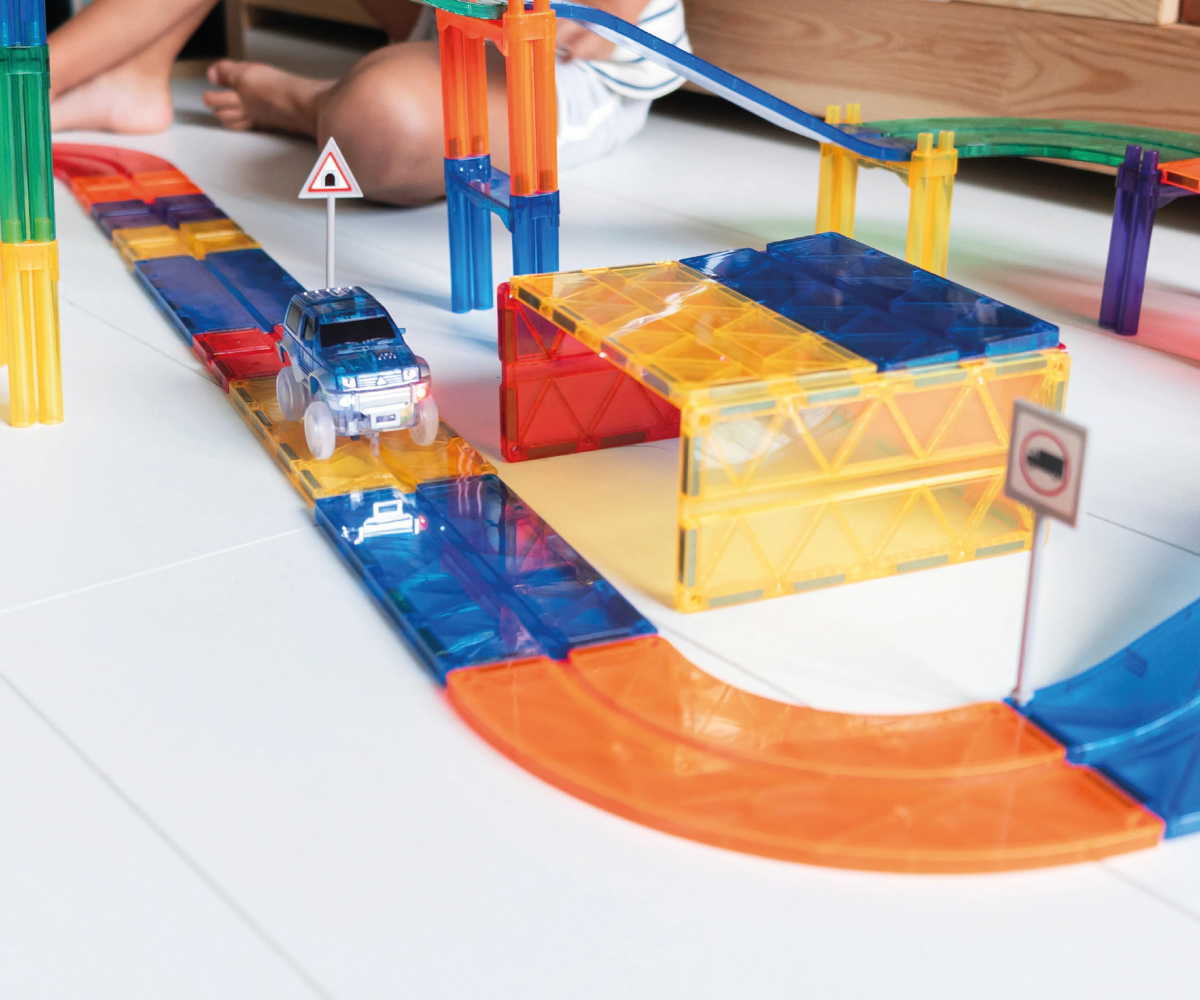 Cleverclixx magnetklotsid Race Track Curves lisakomplekt 15-osaline