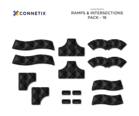 Connetix magnetklotsid 16-osaline Roads Ramps Pack