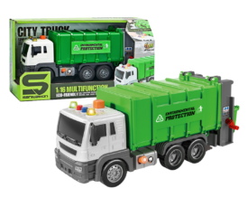 Laste prügiveoauto 26cm City Truck, helidega