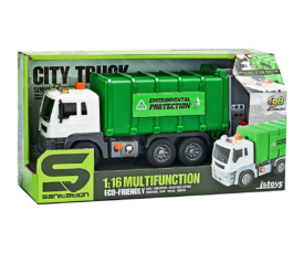 Laste prügiveoauto 26cm City Truck, helidega