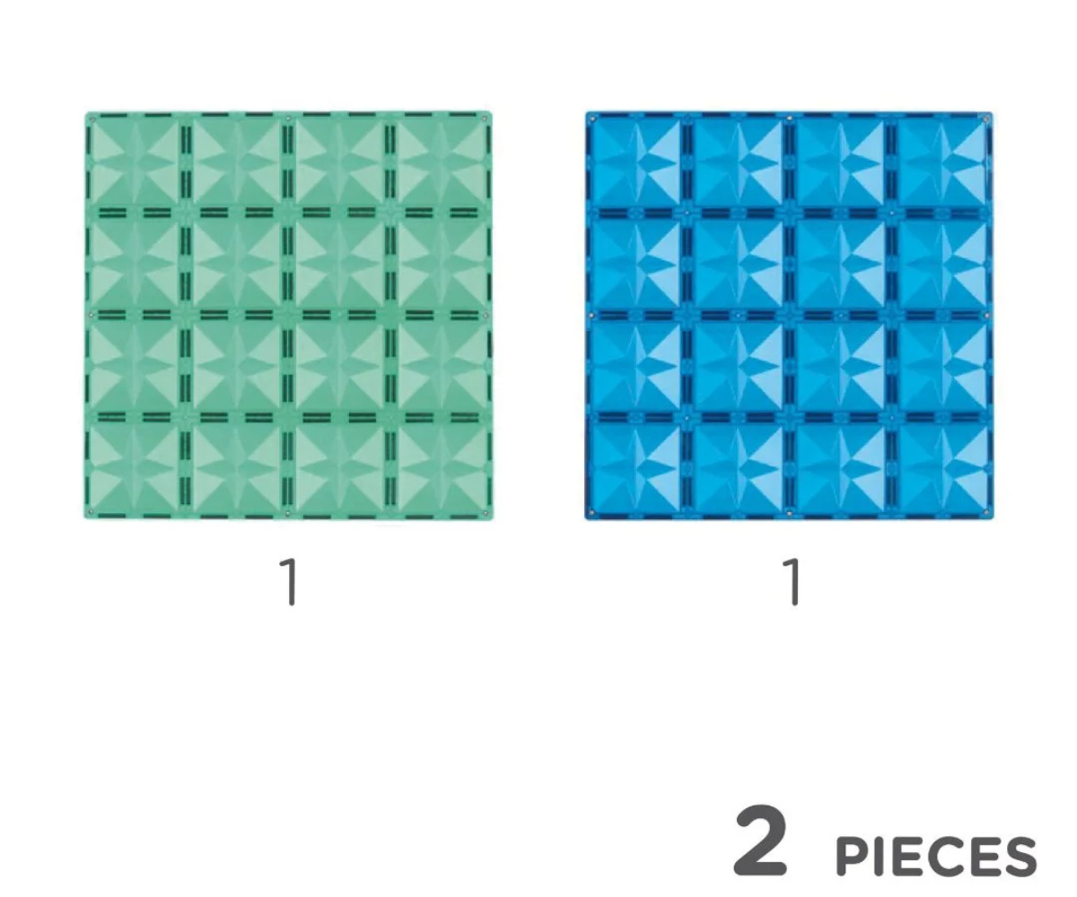Cleverclixx magnetklotside suured plaadid 2tk, sinine-roheline