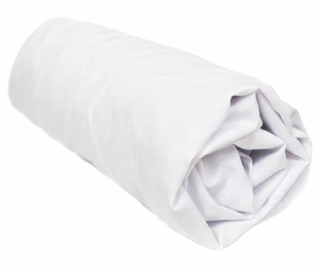 Puuvillane kummiga voodilina 80×180 cm madratsile, valge toon