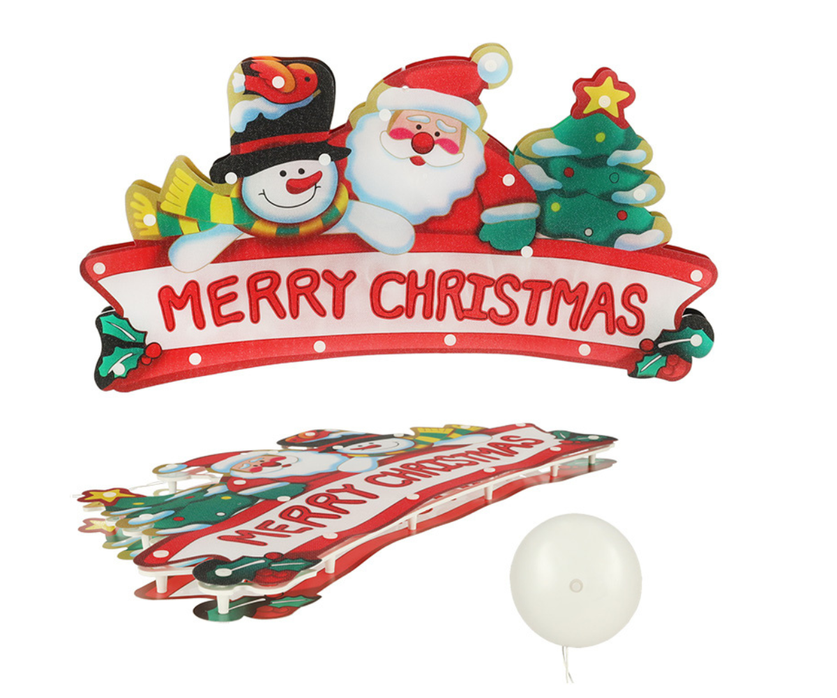 JÕULUERI: LED jõulukaunistus Merry Christmas Santa, 45cm