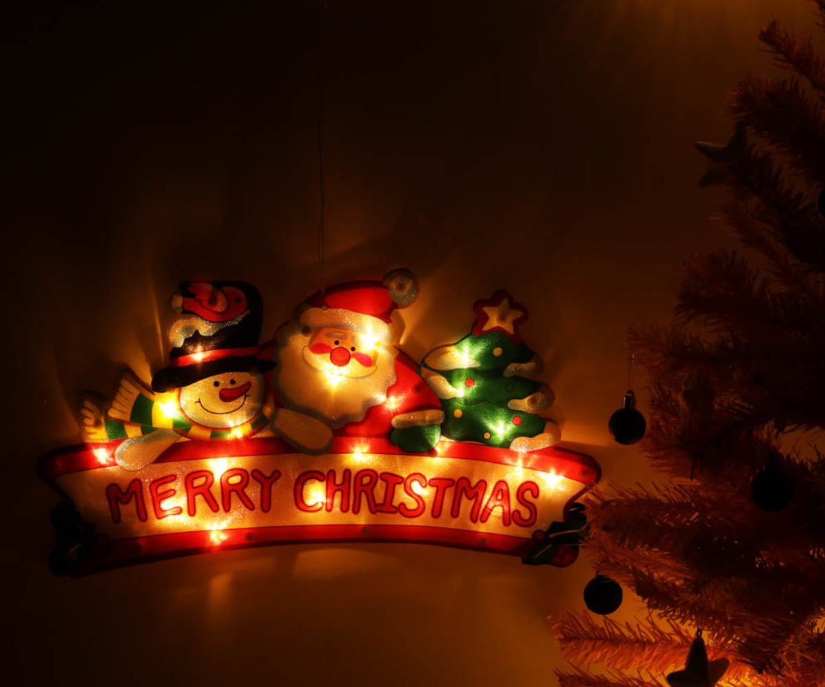 LED jõulukaunistus Merry Christmas Santa, 45cm