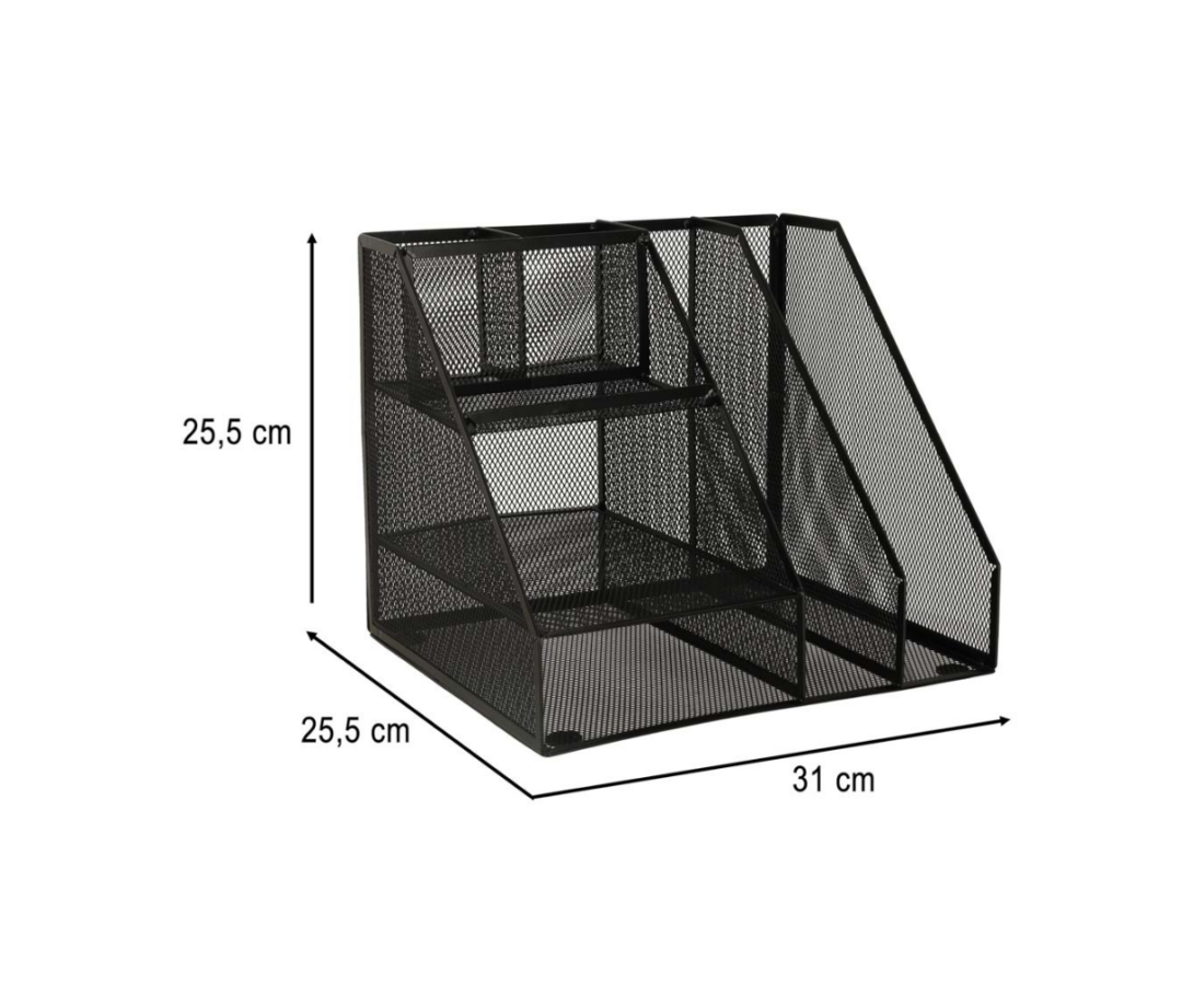 Lauaorganisaator metallist XL 6 sektsiooniga, must