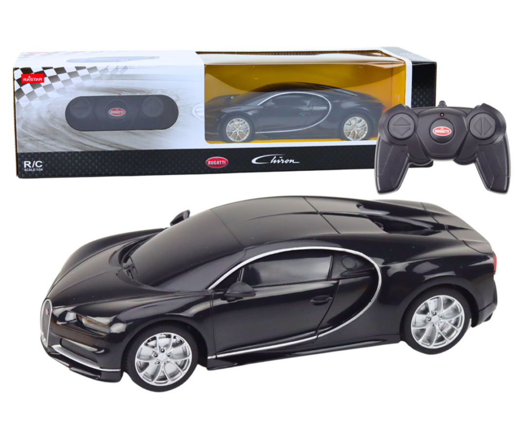 Puldiga mänguauto Bugatti Veyron Chiron 18 cm must