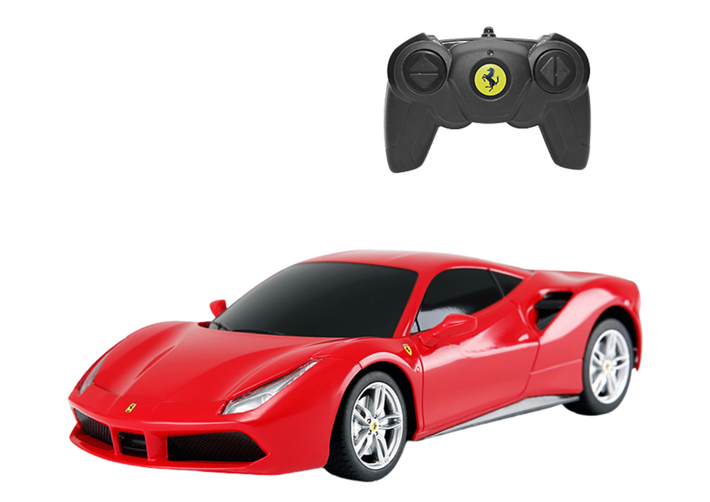 Ferrari 488 GTB puldiga mänguauto punane