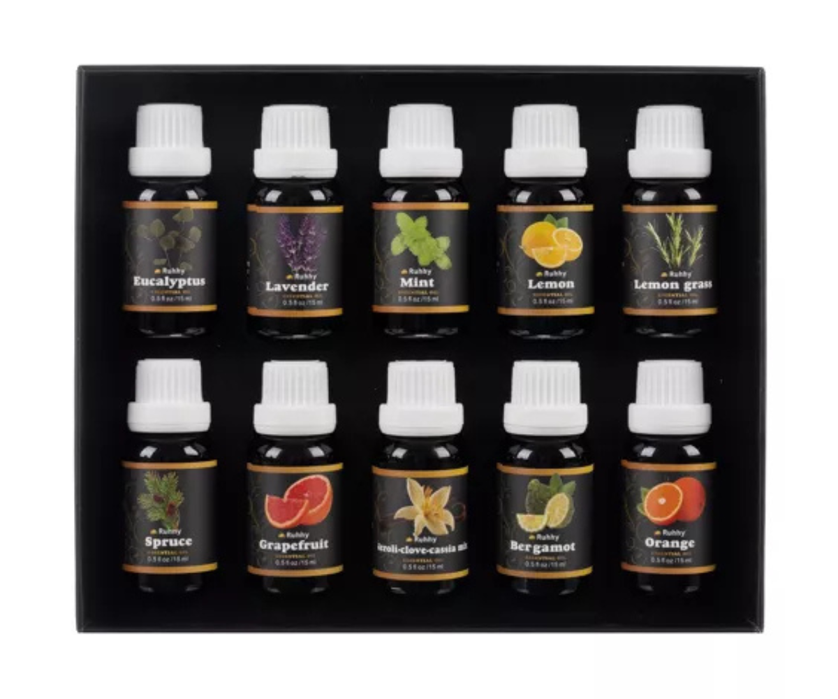 Eeterlike õlide komplekt 10 x 15 ml, kaunis kinkepakendis