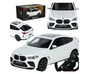 Kaugjuhitav valge BMW X6 M elegantse välimusega