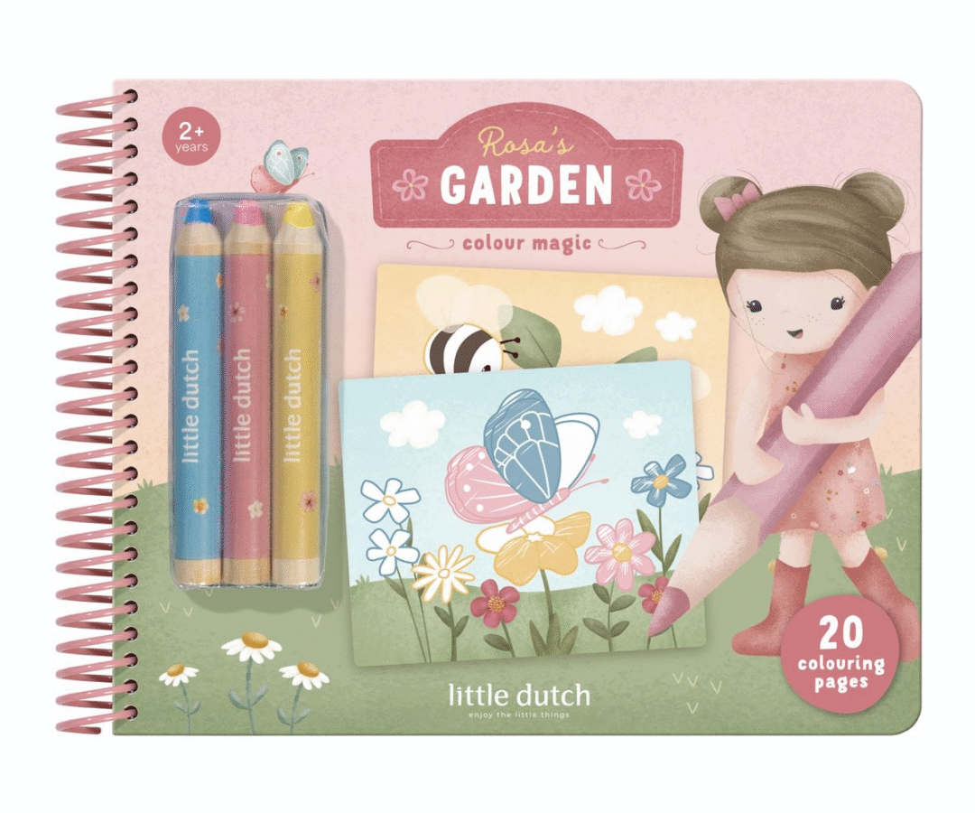 Little Dutch Rosa & Friends värviraamat lastele spiraalköites