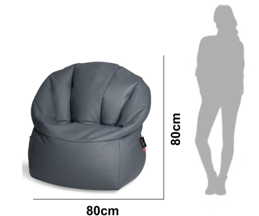 Kott-tool Qubo™ Shell Menthe VELVET FIT külgedel mõõtmed 80cm, ideaalne mugavuseks ja stiiliks.