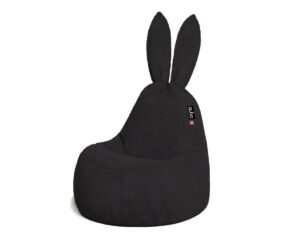 Kott-tool Qubo™ Baby Rabbit Onyx FEEL FIT, must hiirekujuline tool, ideaalne lastele.