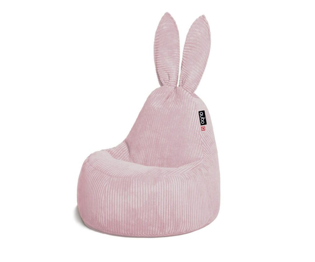 Kott-tool Qubo™ Baby Rabbit Bubblegum, pehme roosa tool laste jaoks, ideaalne mängutuppa.