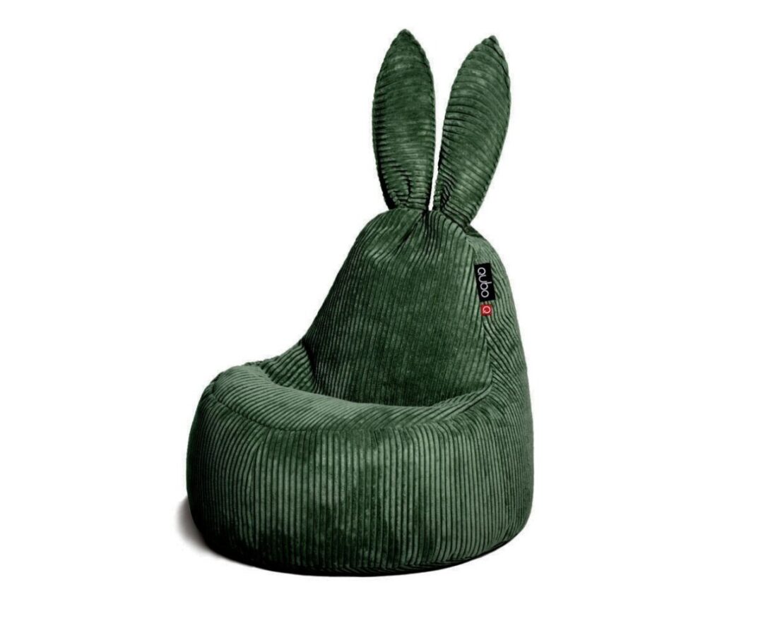 Kott-tool Qubo™ Baby Rabbit Forest FEEL FIT tumba rohelises värvitoonis, ideaalne lastele.