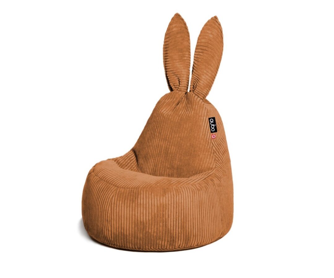 Kott-tool Qubo™ Baby Rabbit Caramel FEEL FIT, pehme ja lõbus disain, ideaalne laste tuppa.