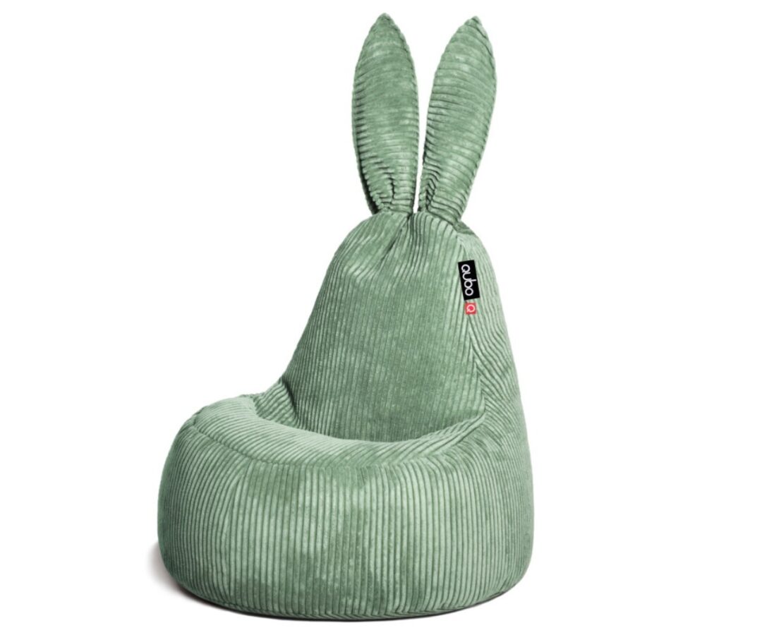 Kott-tool Qubo™ Mommy Rabbit Forest FEEL FIT, rohelise värviga ja habemega.