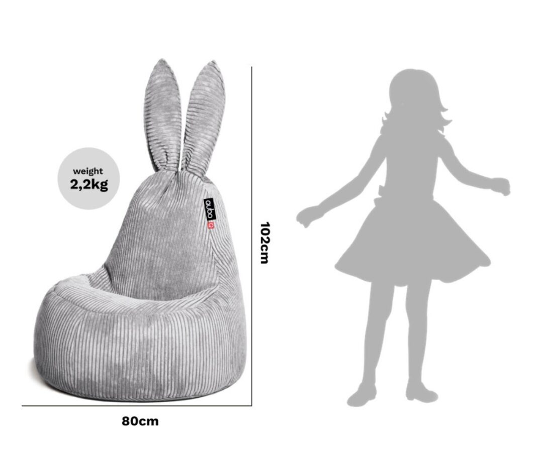 Kott-tool Qubo™ Mommy Rabbit Forest FEEL FIT, mõõtudega 80cm x 102cm ja kaal 2,2kg.