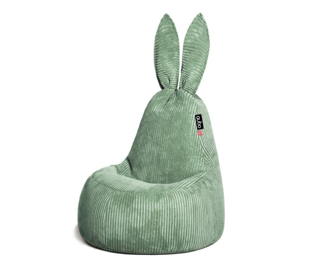 Kott-tool Qubo™ Daddy Rabbit Forest FEEL FIT rohelise värviga, mugav ja stiilne kiiktool.