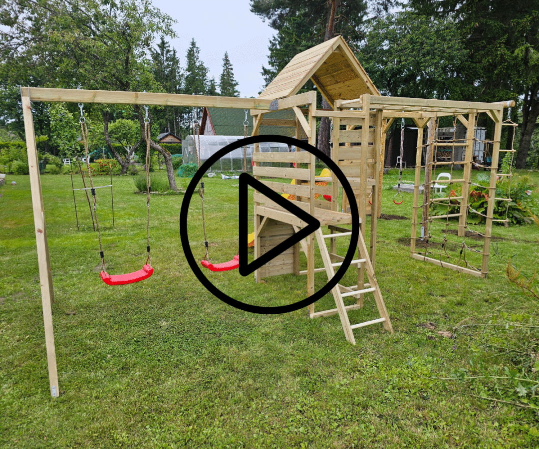 Mänguväljak Hugo + 2-kohaline kiigemoodul Swing + ronila Gym
