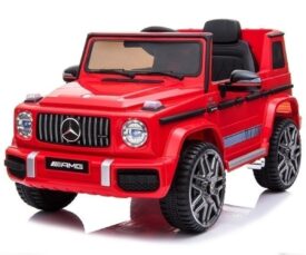 Laste elektriauto Mercedes G63 AMG – punane nurkvaade