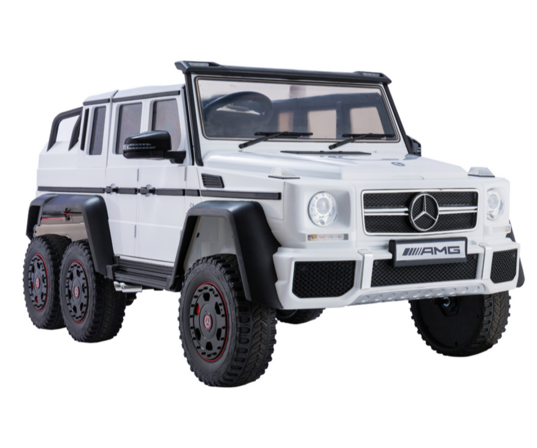 Laste elektriauto Mercedes G63 6x4 24V – valge, esiosa detailne vaade