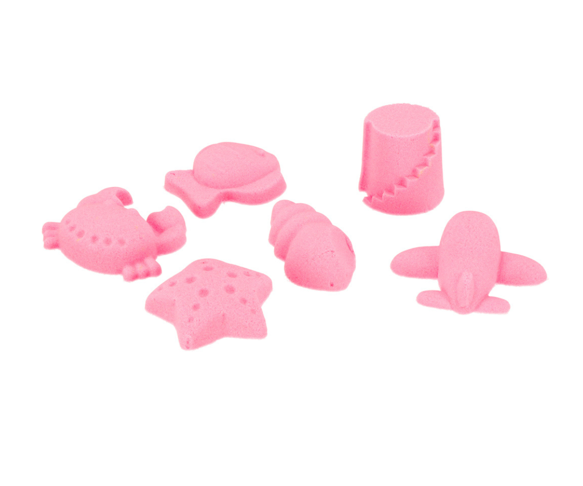 Kineetiline liiv 2 kg + liivakast ja 16-osaline tarvikute komplekt roosa