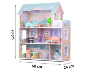 Puidust nukumaja Ricokids – 70x60x24cm, mõõtmete info